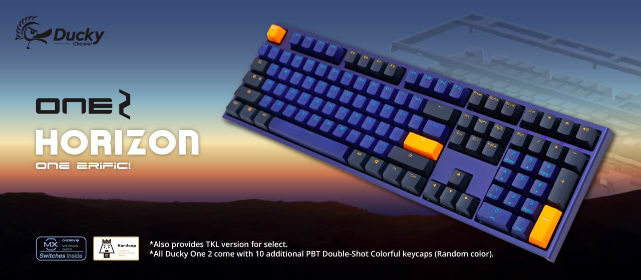 Bàn phím cơ Ducky One Horizon Fullsize Blue Switch